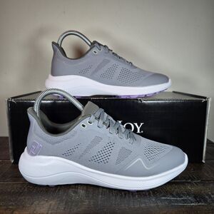 NEW Footjoy Flex Womens Size 6 Medium Golf Shoes Spikeless Lace 95766 Gray White